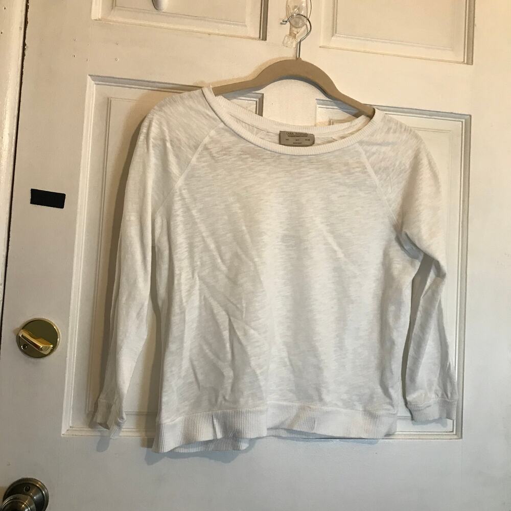 Trafaluc by Zara T-Shirt Women's S Short Sleeved White
